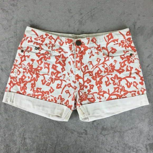 Current/Elliott Pants - Current/Elliott DVF Rolled Shorts in Coral Size 26